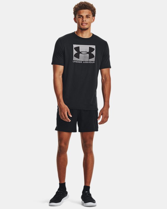 Men's UA Boxed Sportstyle Short Sleeve T-Shirt, Black, pdpMainDesktop image number 3